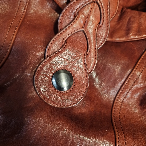 JUNIOR DRAKE Athena RED Imp. Leather HB~NWOT - Picture 12 of 13